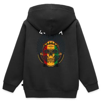 Guinea - Kids Premium Organic Zip-up Hoodie - black - Back - AI Model Kid Male (0cm)
