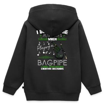 Dudelsack - Kinder Premium Organic Zip Hoodie - Schwarz - Hinten - AI Model Kid Male (0cm)