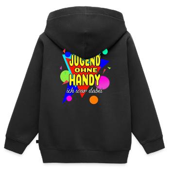 Jugend Ohne Handy - Ich War Dabei - Kinder Premium Organic Zip Hoodie - Schwarz - Hinten - AI Model Kid Male (0cm)