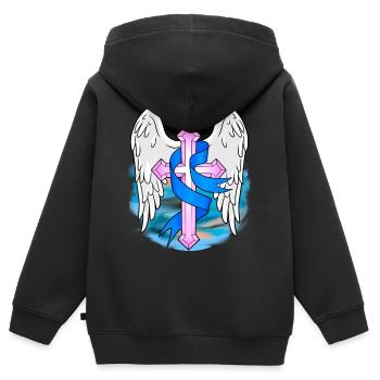 Cross Crosses Symbols Church God Jesus Religion - Kids Premium Organic Zip-up Hoodie - black - Back - AI Model Kid Male (0cm)