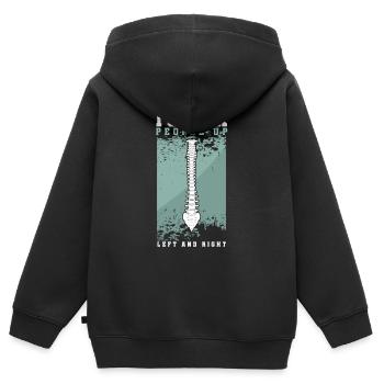 Medizinisches Geschenk des Osteopathie-Neurochirurgen, das ich knacke - Kinder Premium Organic Zip Hoodie - Schwarz - Hinten - AI Model Kid Male (0cm)