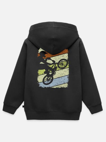 BMX - BMX Geschenkidee - BMX Rad - Kinder Premium Organic Zip Hoodie - Schwarz