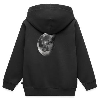 Mond / Halbmond - Kinder Premium Organic Zip Hoodie - Schwarz - Hinten - AI Model Kid Male (0cm)