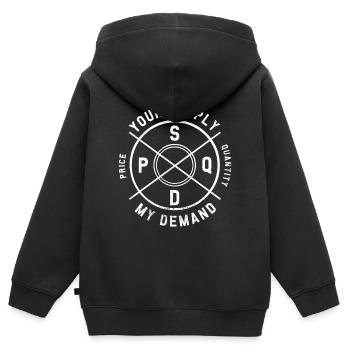 Cool Ökonom Statement Wirtschaft Ökonomie Geschenk - Kinder Premium Organic Zip Hoodie - Schwarz - Hinten - AI Model Kid Male (0cm)
