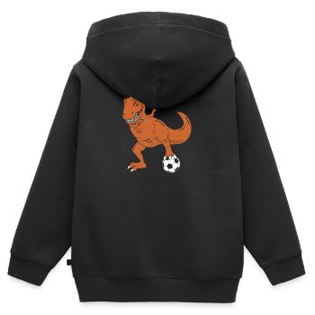 Bambini Dino G-Jugend Kinderfussball Trex Jeunesse - Sweat Premium à capuche zippé enfant bio - noir - Dos - AI Model Kid Male (0cm)