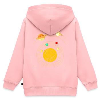 Solar system - Kids Premium Organic Zip-up Hoodie - rose - Back - AI Model Kid Female (0cm)