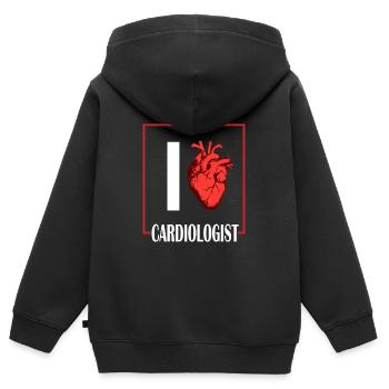Arzt Doktor Medizin Chirurg Mediziner Geschenk - Kinder Premium Organic Zip Hoodie - Schwarz - Hinten - AI Model Kid Male (0cm)