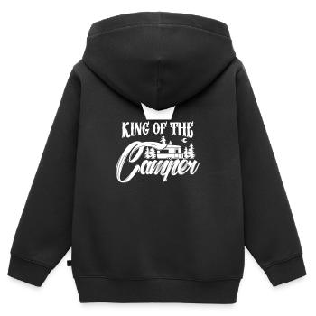 Camper - Kinder Premium Organic Zip Hoodie - Schwarz - Hinten - AI Model Kid Male (0cm)