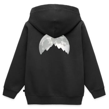 Nature Terre Mère Nature Voyage Alpinisme - Sweat Premium à capuche zippé enfant bio - noir - Dos - AI Model Kid Male (0cm)