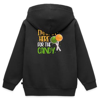 Halloween sweets Lolli sweet sour - Kids Premium Organic Zip-up Hoodie - black - Back - AI Model Kid Male (0cm)