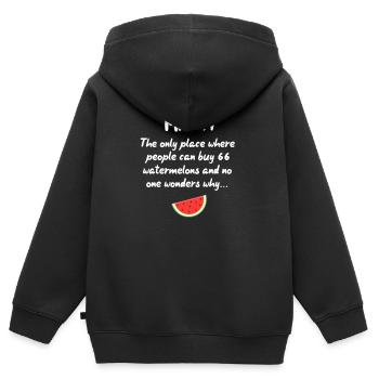 Mathe - Kinder Premium Organic Zip Hoodie - Schwarz - Hinten - AI Model Kid Male (0cm)