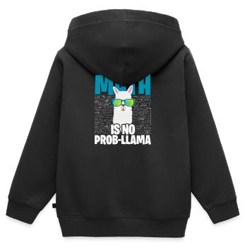 Mathe - Kinder Premium Organic Zip Hoodie - Schwarz - Hinten - AI Model Kid Male (0cm)