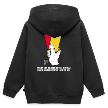 Lustiges Fußball Schiedsrichter/ Schiri Geschenk - Kinder Premium Organic Zip Hoodie - Schwarz - Hinten - AI Model Kid Male (0cm)