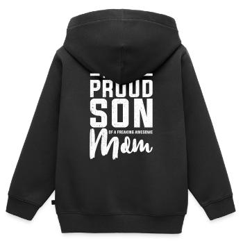 Mutter Muttertag Mama mum mom Geschenk Supermom - Kinder Premium Organic Zip Hoodie - Schwarz - Hinten - AI Model Kid Male (0cm)