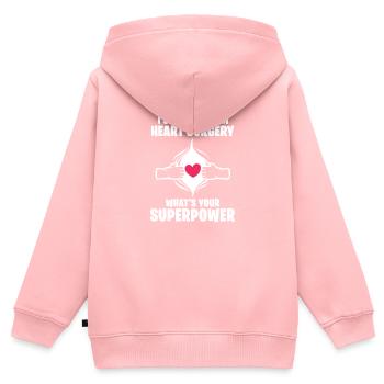 Heart surgery - Kids Premium Organic Zip-up Hoodie - rose - Back - AI Model Kid Female (0cm)