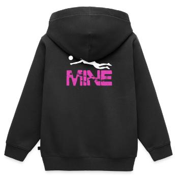 Volley Beach Volleyball Beachvolleyball Geschenk - Kinder Premium Organic Zip Hoodie - Schwarz - Hinten - AI Model Kid Male (0cm)