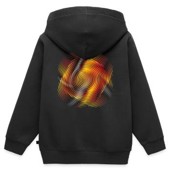 Gradient rotation - Kids Premium Organic Zip-up Hoodie - black - Back - AI Model Kid Male (0cm)