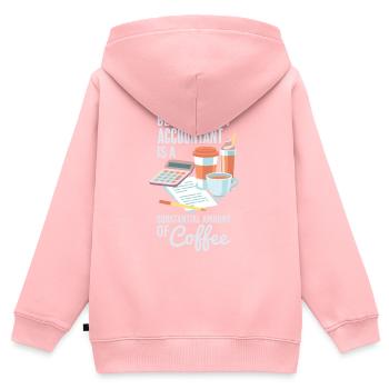 Funny Accountant Coffee - Kids Premium Organic Zip-up Hoodie - rose - Back - AI Model Kid Female (0cm)