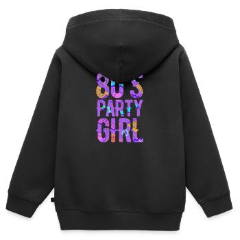 80er - Kinder Premium Organic Zip Hoodie - Schwarz - Hinten - AI Model Kid Male (0cm)