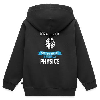 Science physique Science Science cadeau - Sweat Premium à capuche zippé enfant bio - noir - Dos - AI Model Kid Male (0cm)