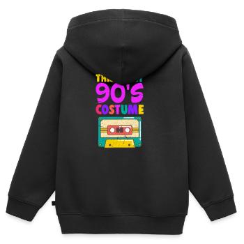 90er Jahre 90s Kassette Party Mottoparty Geschenk - Kinder Premium Organic Zip Hoodie - Schwarz - Hinten - AI Model Kid Male (0cm)
