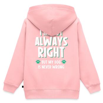 Hund Hundeliebe Hunderasse - Kinder Premium Organic Zip Hoodie - Rosa - Hinten - AI Model Kid Female (0cm)