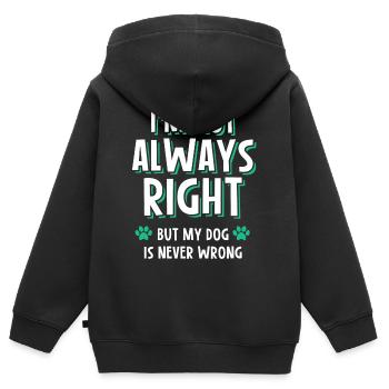 Hund Hundeliebe Hunderasse - Kinder Premium Organic Zip Hoodie - Schwarz - Hinten - AI Model Kid Male (0cm)