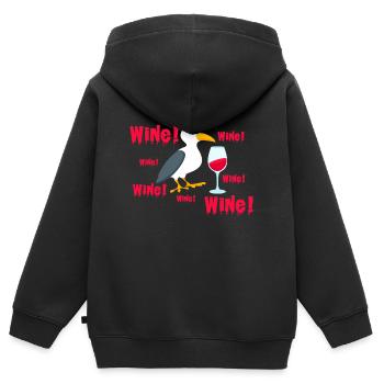 seagulls - Kids Premium Organic Zip-up Hoodie - black - Back - AI Model Kid Male (0cm)