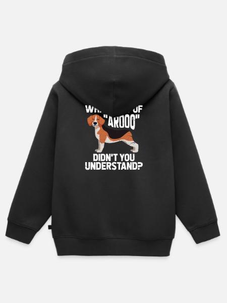 Beagle - Kinder Premium Organic Zip Hoodie - Schwarz