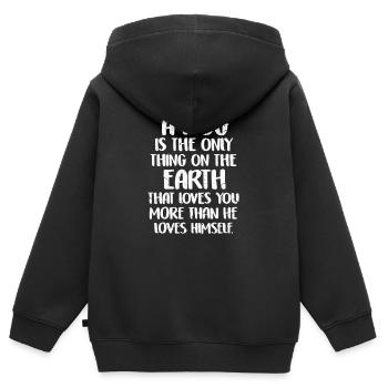 Dog school dog dogs pet puppy gift - Kids Premium Organic Zip-up Hoodie - black - Back - AI Model Kid Male (0cm)