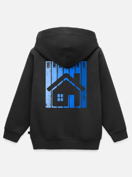 Bauherr Bauleiter - Kinder Premium Organic Zip Hoodie - Schwarz