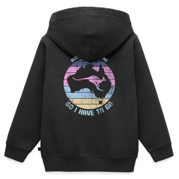 Australien Ruft Reisen Backpacker - Kinder Premium Organic Zip Hoodie - Schwarz - Hinten - AI Model Kid Male (0cm)