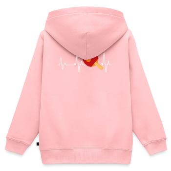 tennis de table - Sweat Premium à capuche zippé enfant bio - rose - Dos - AI Model Kid Female (0cm)