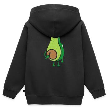 Avocado - Kinder Premium Organic Zip Hoodie - Schwarz - Hinten - AI Model Kid Male (0cm)