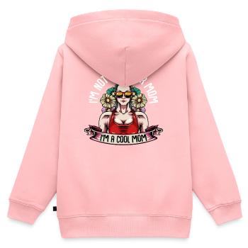 mère - Sweat Premium à capuche zippé enfant bio - rose - Dos - AI Model Kid Female (0cm)