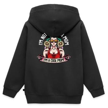 Mutter - Kinder Premium Organic Zip Hoodie - Schwarz - Hinten - AI Model Kid Male (0cm)