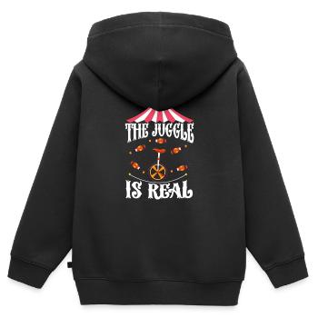 Cirque - Sweat Premium à capuche zippé enfant bio - noir - Dos - AI Model Kid Male (0cm)