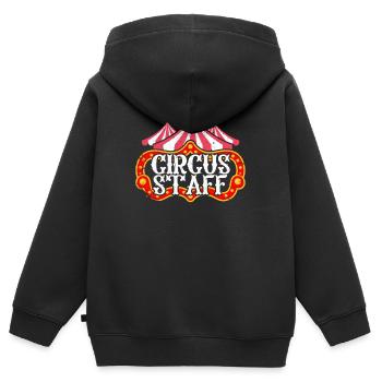 Cirque Staff - Sweat Premium à capuche zippé enfant bio - noir - Dos - AI Model Kid Male (0cm)