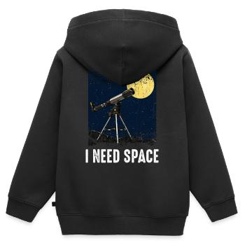 Astronomie - Kinder Premium Organic Zip Hoodie - Schwarz - Hinten - AI Model Kid Male (0cm)