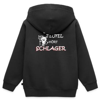 Schlagermusik Volksmusik Schlagerparty Schlagerfan - Kinder Premium Organic Zip Hoodie - Schwarz - Hinten - AI Model Kid Male (0cm)