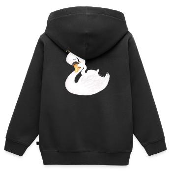 Swan Swan Queen Mother and Child - Kids Premium Organic Zip-up Hoodie - black - Back - AI Model Kid Male (0cm)