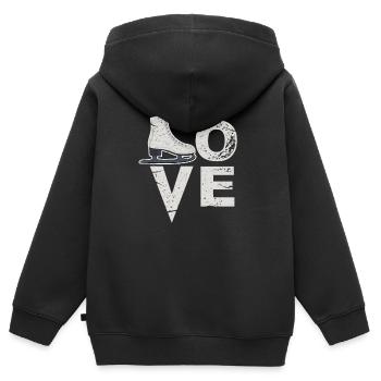 Eiskunstlauf - Kinder Premium Organic Zip Hoodie - Schwarz - Hinten - AI Model Kid Male (0cm)