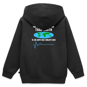 Flat Earth Flat Earth Conspiracy Gift - Kids Premium Organic Zip-up Hoodie - black - Back - AI Model Kid Male (0cm)