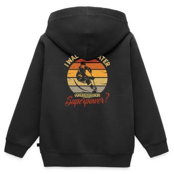 Eishockey - Kinder Premium Organic Zip Hoodie - Schwarz - Hinten - AI Model Kid Male (0cm)