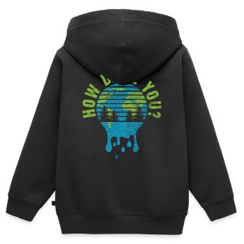 Fridays For Future Politik - Kinder Premium Organic Zip Hoodie - Schwarz - Hinten - AI Model Kid Male (0cm)