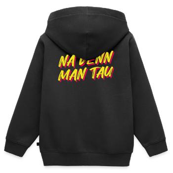 Norddeutschland - Na de'nn man tau - Kinder Premium Organic Zip Hoodie - Schwarz - Hinten - AI Model Kid Male (0cm)