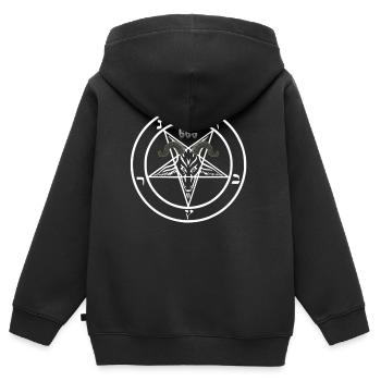 Satanisten Halloween 666 Antichirst Geschenkidee - Kinder Premium Organic Zip Hoodie - Schwarz - Hinten - AI Model Kid Male (0cm)