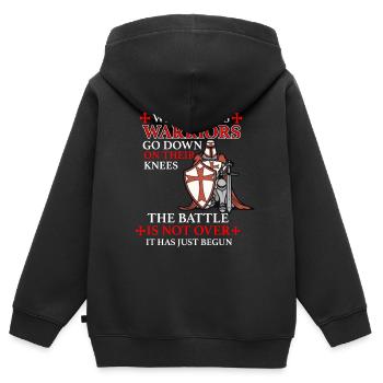 Christentum Geschenk - Kinder Premium Organic Zip Hoodie - Schwarz - Hinten - AI Model Kid Male (0cm)