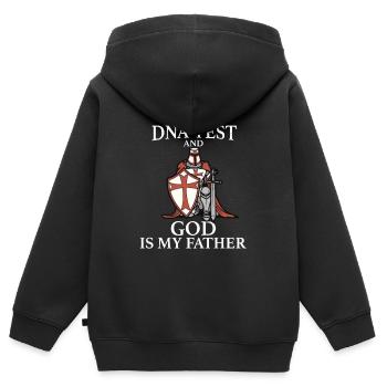 Christentum Geschenk - Kinder Premium Organic Zip Hoodie - Schwarz - Hinten - AI Model Kid Male (0cm)