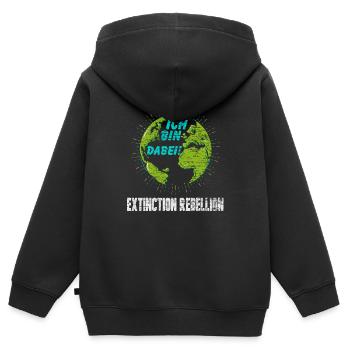 Count me in! Extinction rebellion nature - Kids Premium Organic Zip-up Hoodie - black - Back - AI Model Kid Male (0cm)